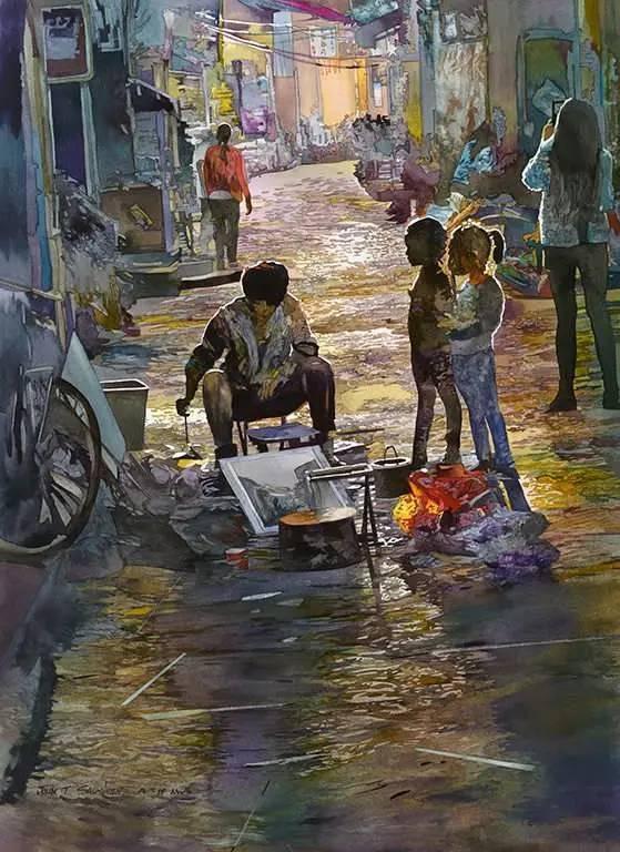 美國畫家筆下的水彩中國，太驚艷了！